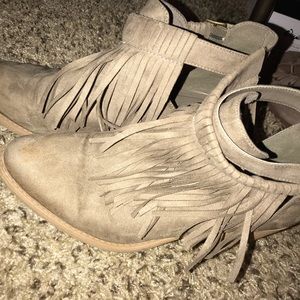 Fringe booties